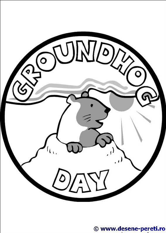 Groundhog Day desene de colorat